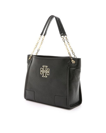 Tory Burch Britten Small Slouchy Tote Bag - 73503 - Black