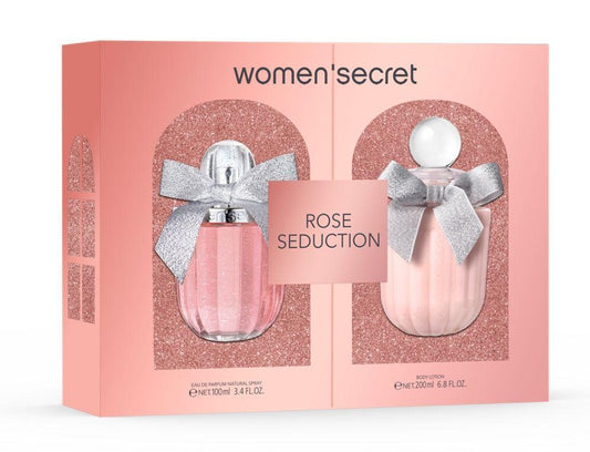 Women'Secret Rose Seduction Eau De Parfum Spray 3.4 oz & Body Lotion 6.7 oz