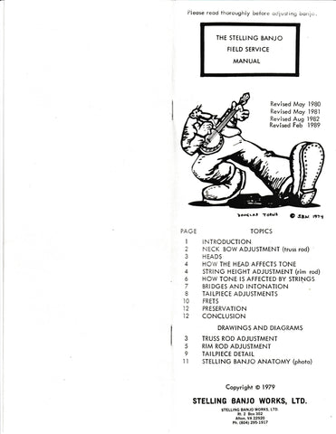 The Stelling Banjo Field Service Manual
