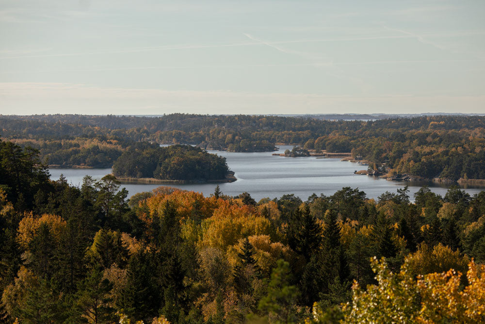 View over Nynäshamn in the fall.