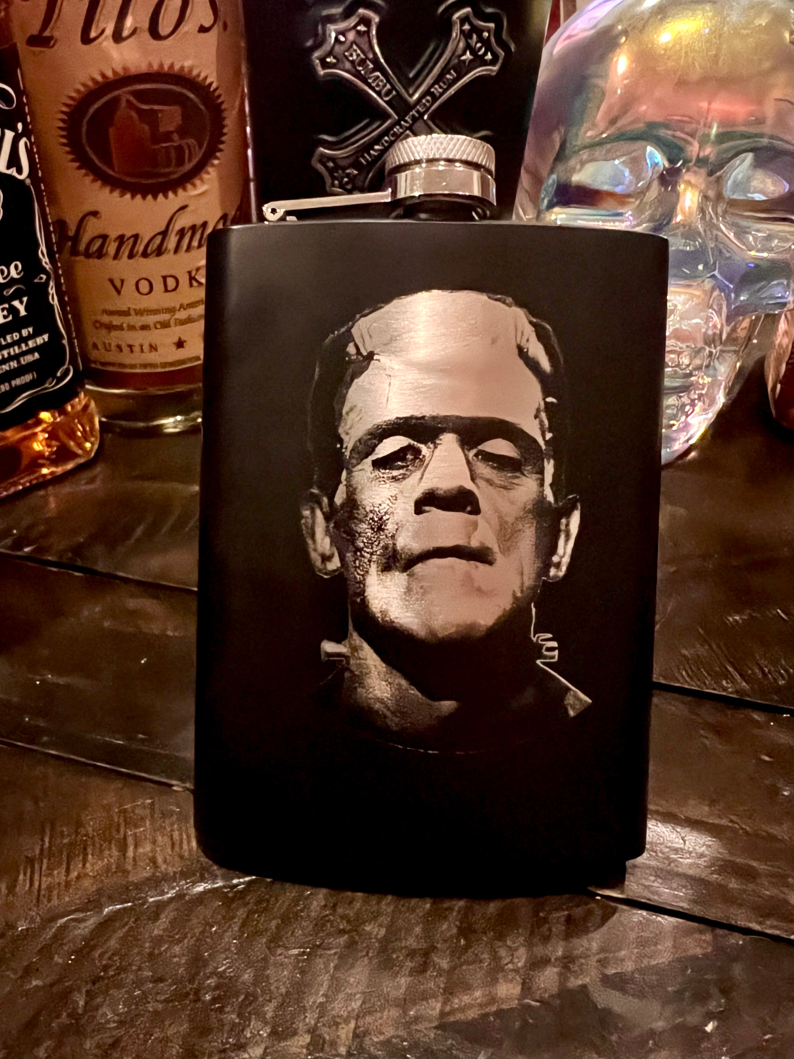 Flask - Frankenstein Stainless Steel 8oz (includes funnel)