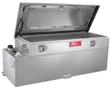 RDS 50 Gallon Transfer Tank & Toolbox Combo Bright Aluminum