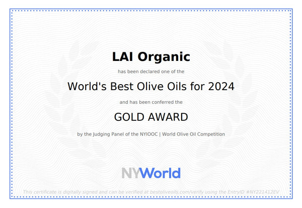 Certification of Gold Award from NYIOOC 2024