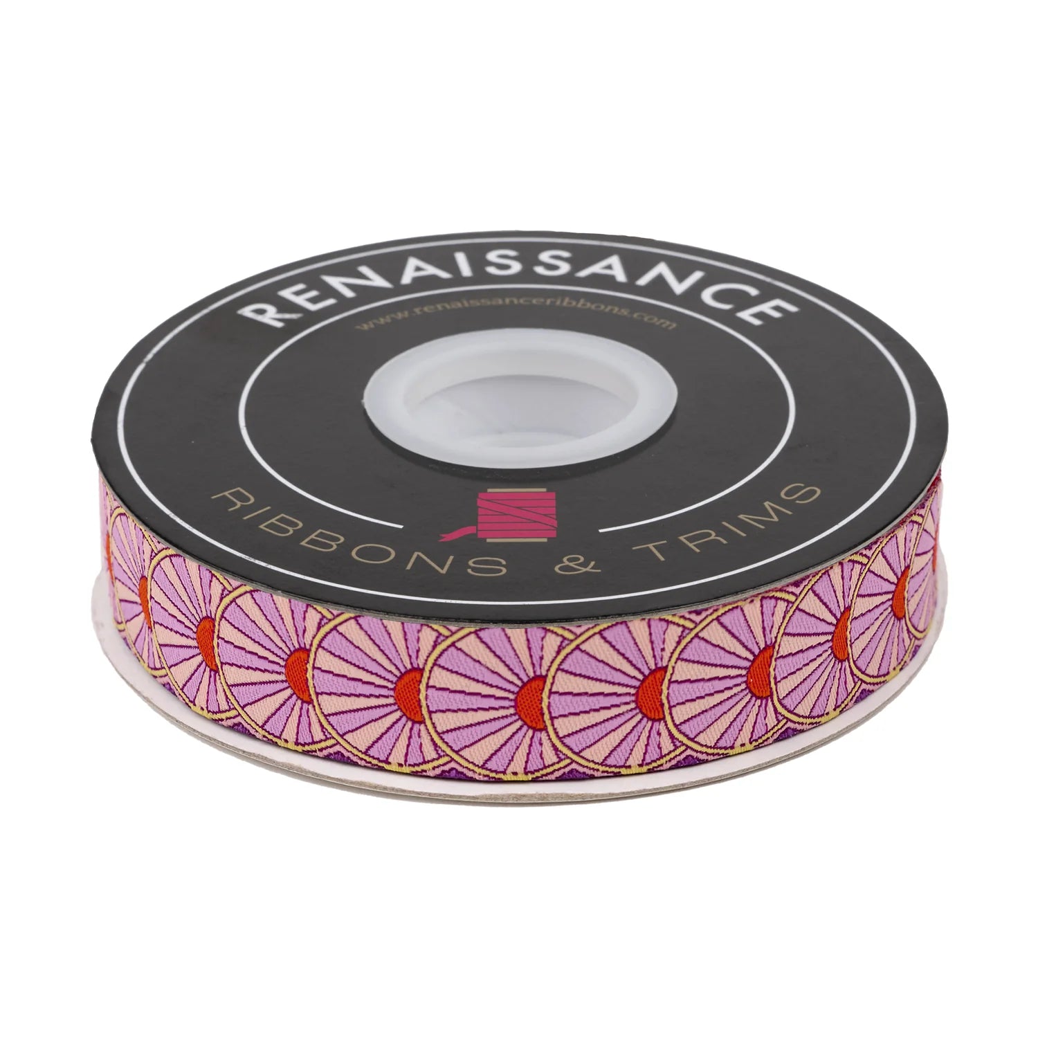 SUNRISE IN ORANGE - 7/8" WIDTH - MYTHICAL BY STACY PETERSON Ribbon by the yard Renaissance Ribbons