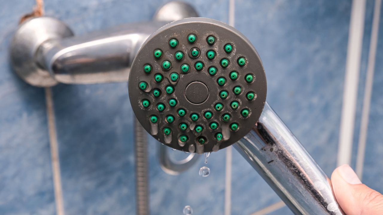 Shower head with heavy limescale build up