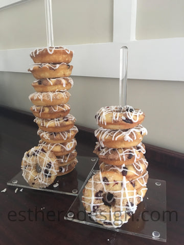 cranberry donut on stand