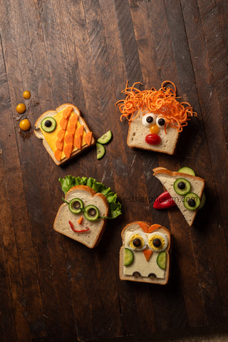 Funny Faced Sandwiches 