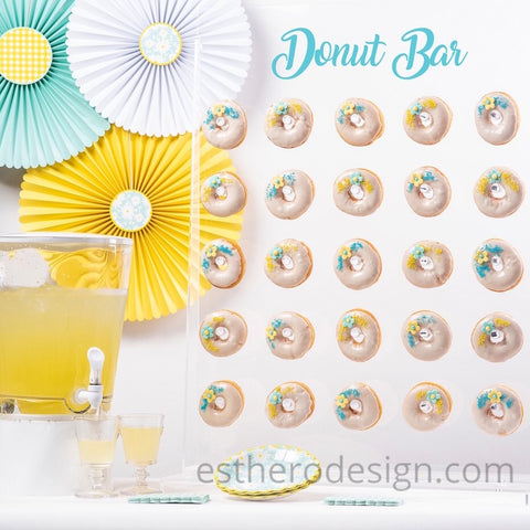 yellow and light blue themed party