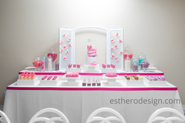 bat mitzvah sweet table