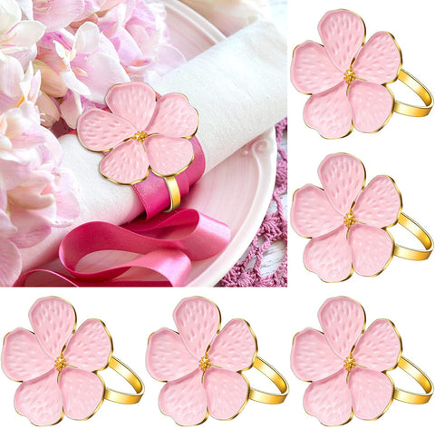 pink napkin rings 