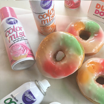 Multi Colored Sprayed Donuts
