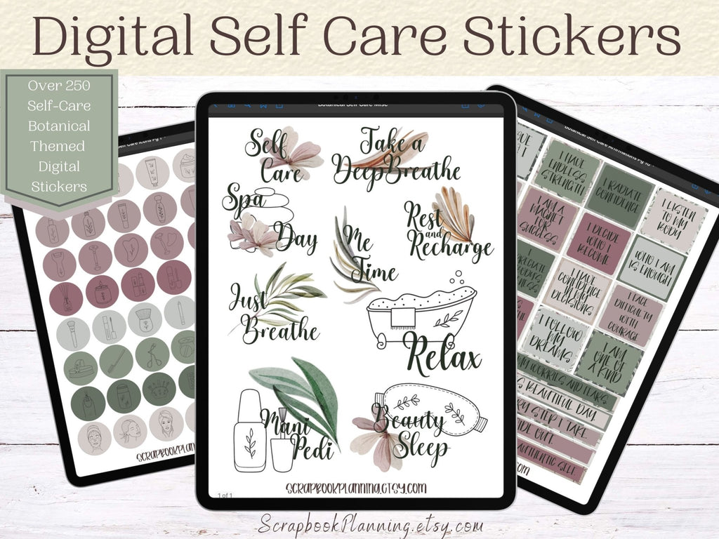 Digital Self-Care Sticker Book