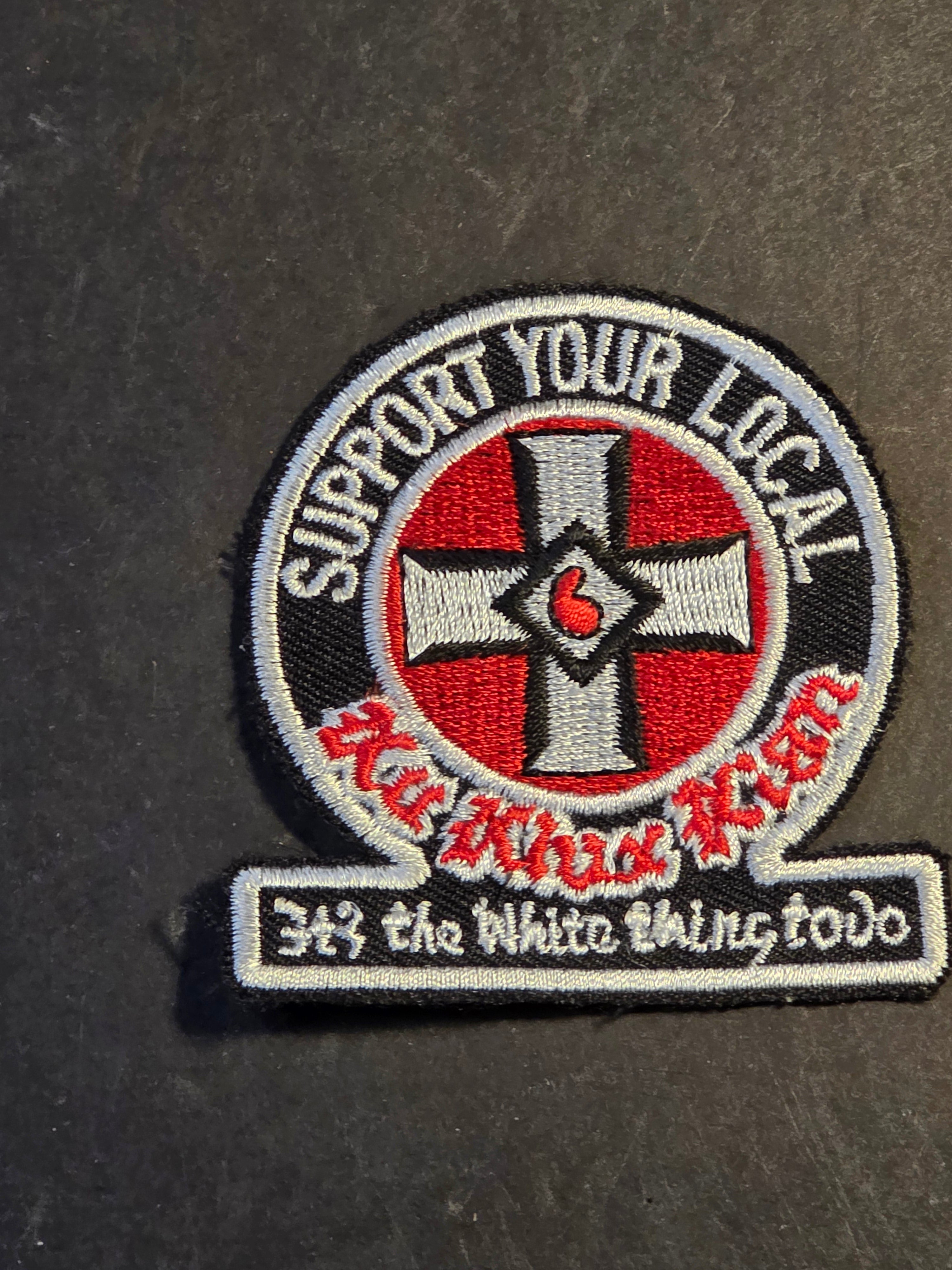 KKK Patch/ 2.5 " New old stock/ local supporter/collectable