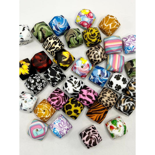 Printed Silicone Beads 19mm Large Big – Beadable Bliss