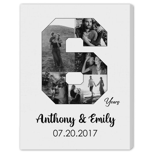 Personalized Iron Wedding Anniversary Gift For Him For Her - 72 Months Of  Love - Custom Couple Canvas Print - Mymindfulgifts – My Mindful Gifts