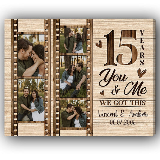 Personalized 15 Years Anniversary Photo Canvas, 15th Wedding Anniversary  Gift For Him, 15 Year Of Marriage Gift - Best Personalized Gifts For  Everyone