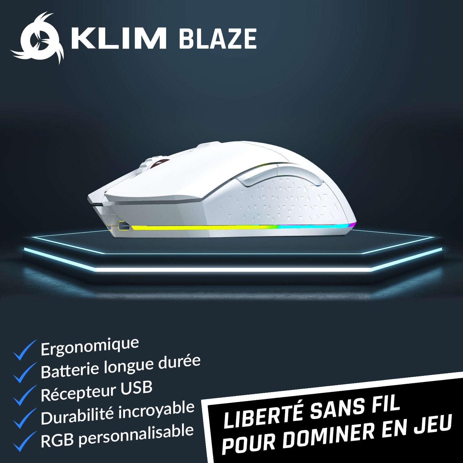 LeSaviezVous❓Vous pouvez changer le taux de rafraîchissement de votre souris  #KLIM Veni en appuyant simultanément sur le bouton molette + bouton  latéral, By KLIM Technologies