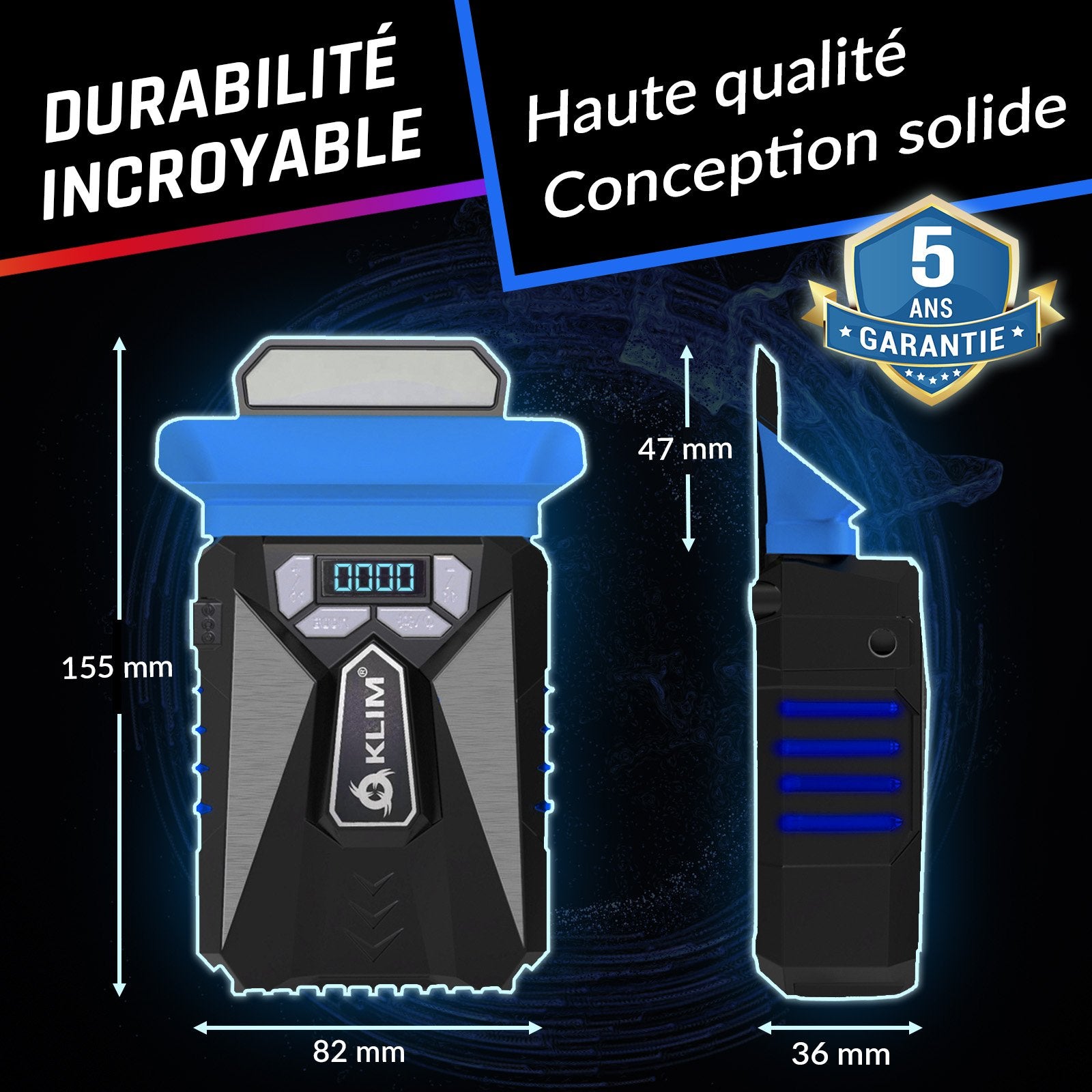 KLIM V8 Refroidisseur PC Portable - Nouveauté 2024-8 Ventilateurs