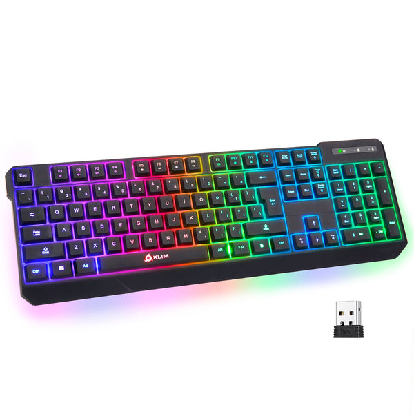 Clavier De Jeu Sans Fil Rgb Batterie Rechargeable Clavier