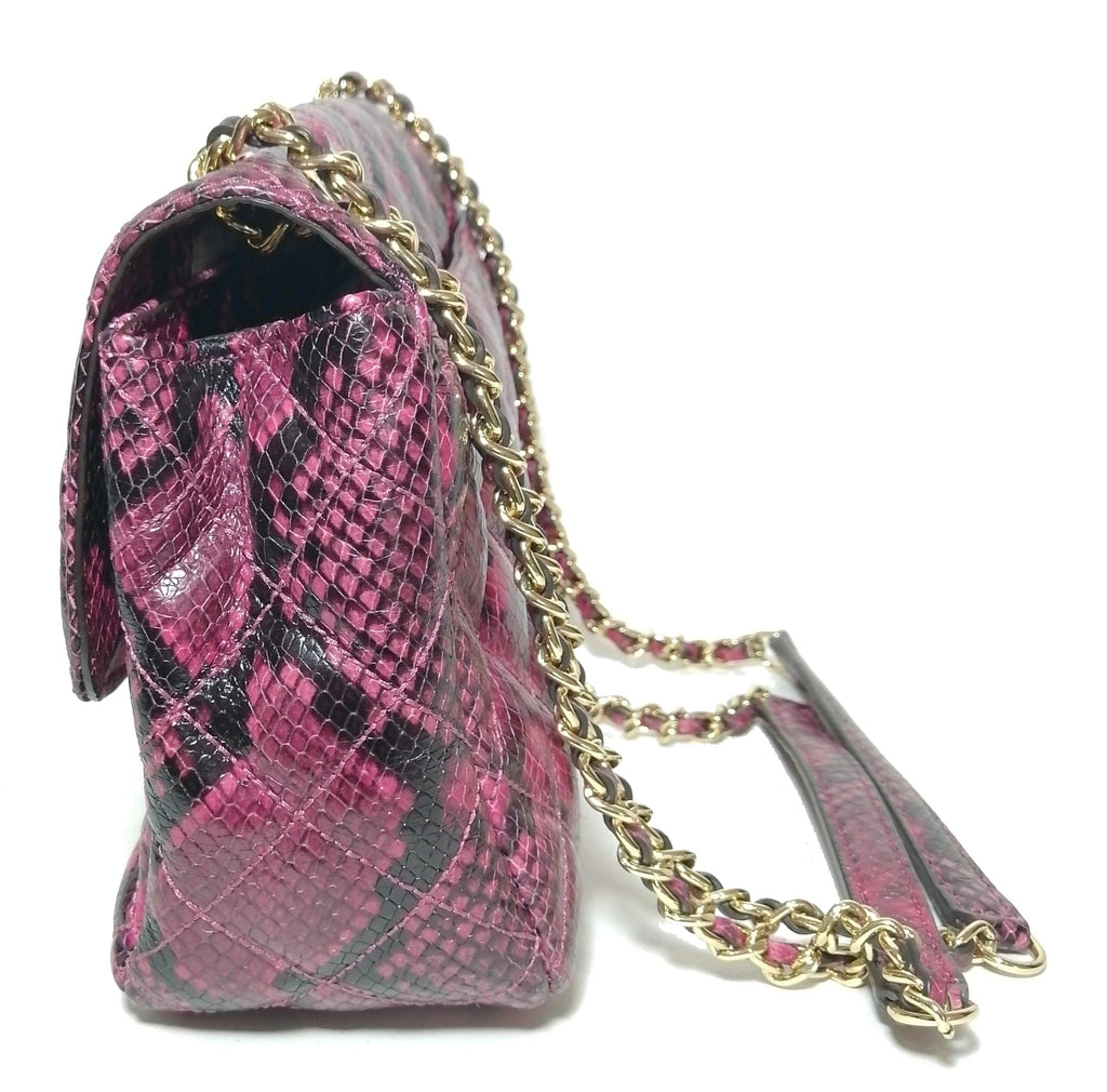 michael kors pink snakeskin bag