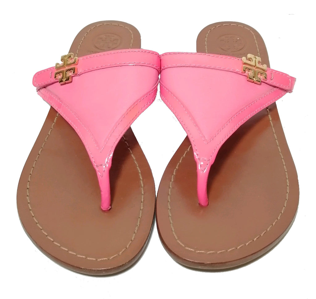 Tory Burch Neon Pink Thong Flat Sandals | Pre Loved | | Secret Stash