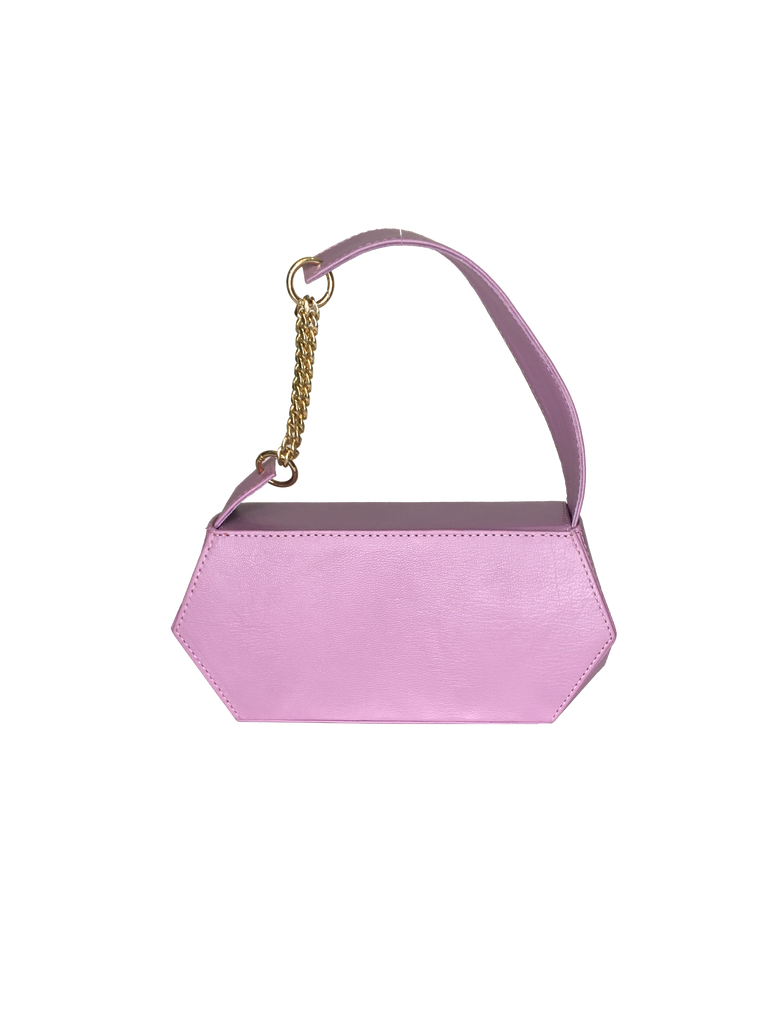 Warp Lilac Leather Baguette Bag | Sample | | Secret Stash