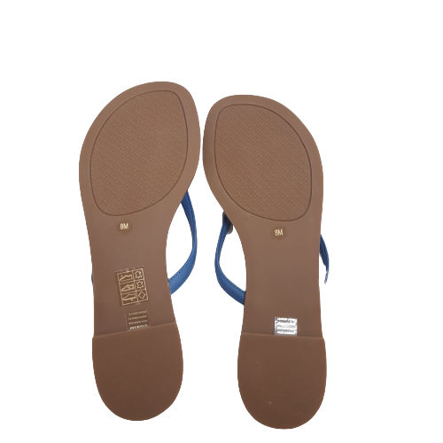 Tory Burch 'Terra' Blue Leather Thong Sandals | Brand New | | Secret Stash