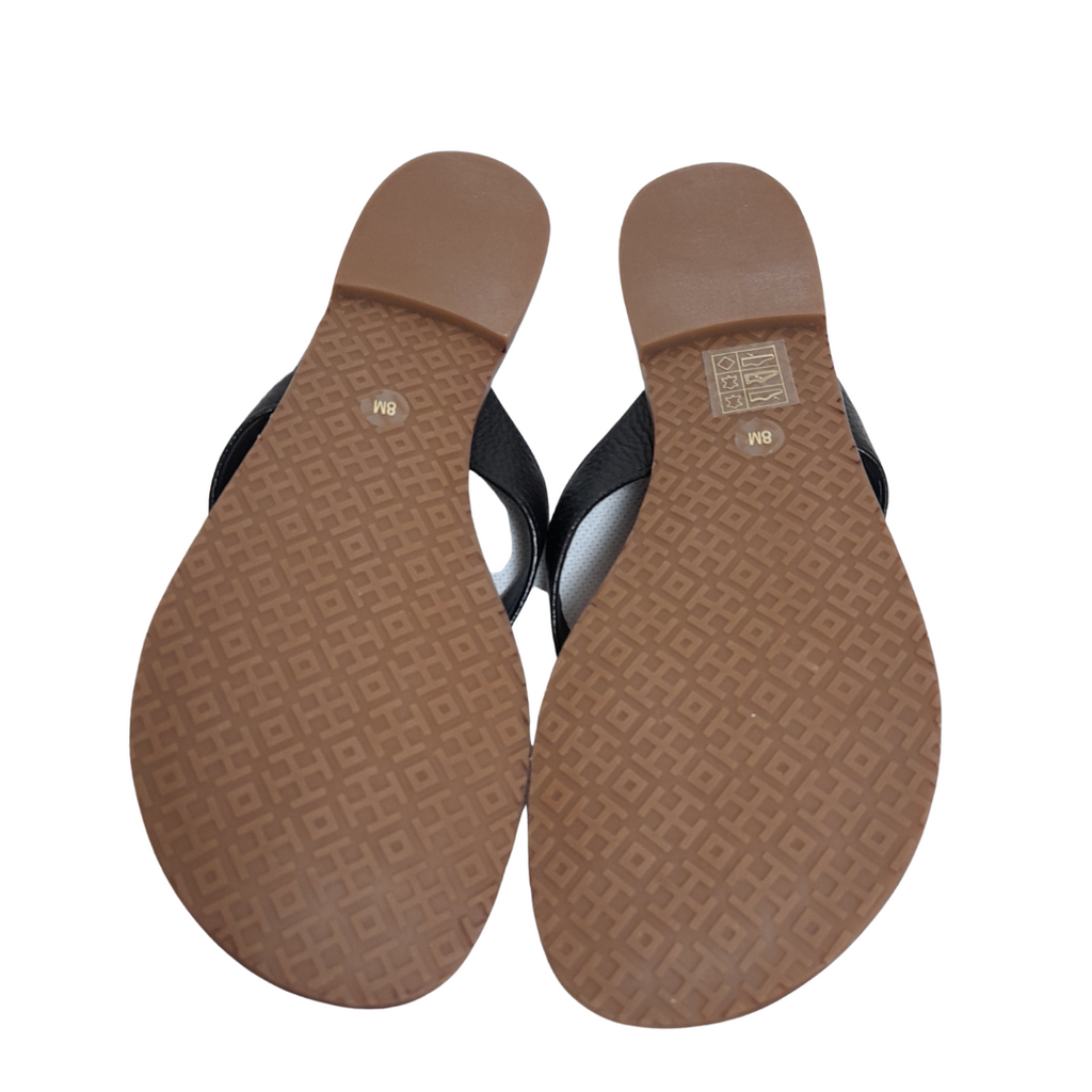 Tory Burch Black Leather Thora Thong Sandals | Brand New | | Secret Stash
