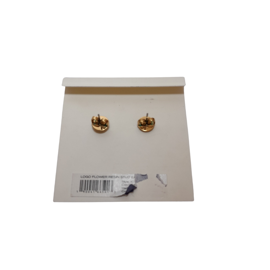Tory Burch Gold Logo Small Stud Earrings | Pre Loved | | Secret Stash