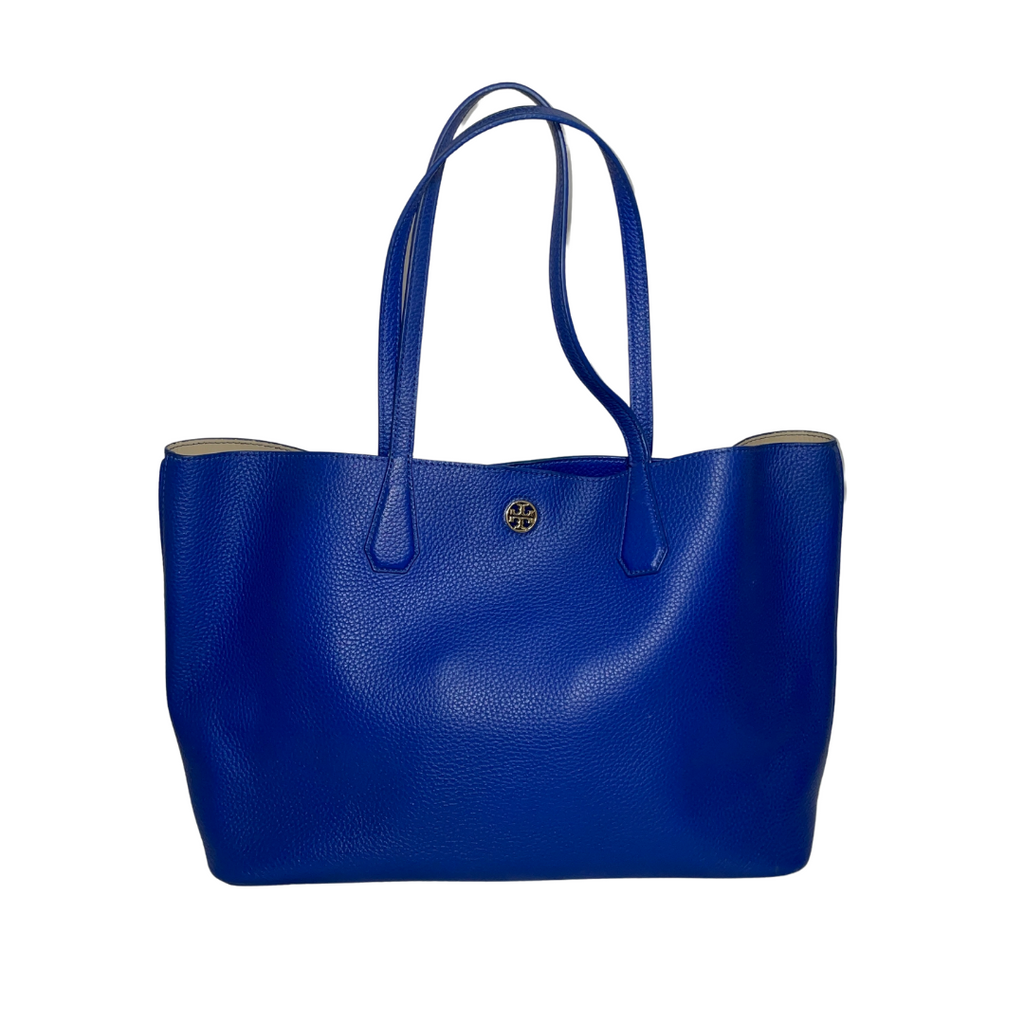 Tory Burch Cobalt Blue 'Perry' Pebbled Leather Tote | Gently Used | |  Secret Stash