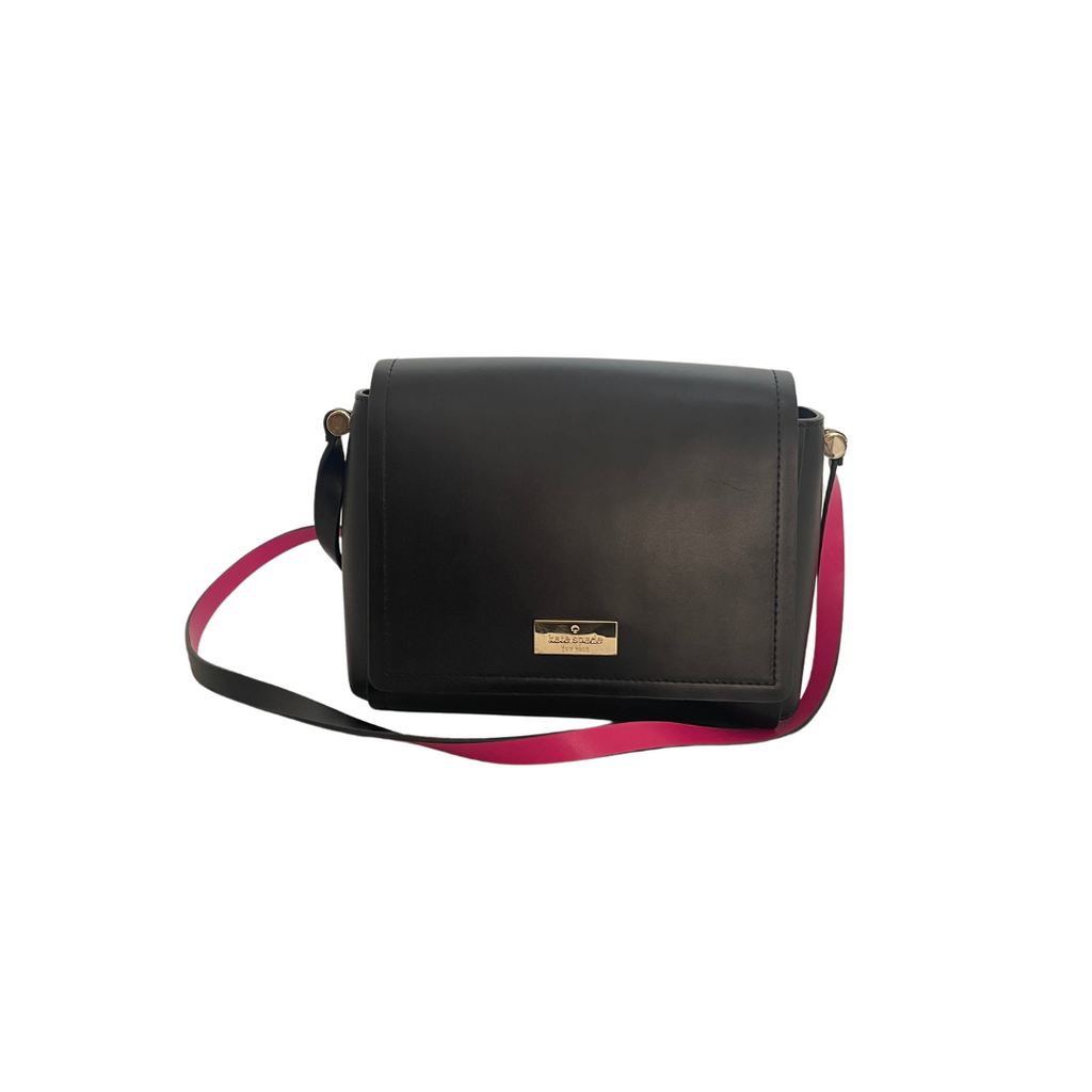 Kate Spade Black and Pink Leather Crossbody Bag | Gently Used | | Secret  Stash