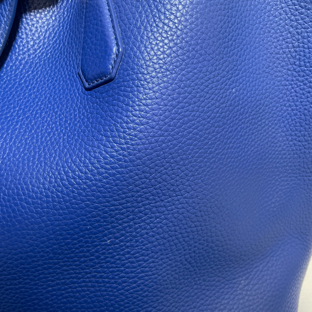 Tory Burch Cobalt Blue 'Perry' Pebbled Leather Tote | Gently Used | |  Secret Stash