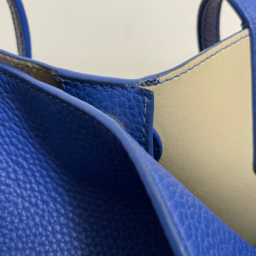 Tory Burch Cobalt Blue 'Perry' Pebbled Leather Tote | Gently Used | |  Secret Stash