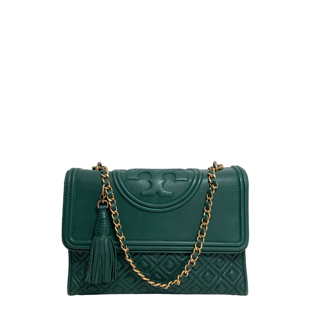 Tory Burch Green 'Fleming' Small Shoulder Bag | Pre Loved | | Secret Stash