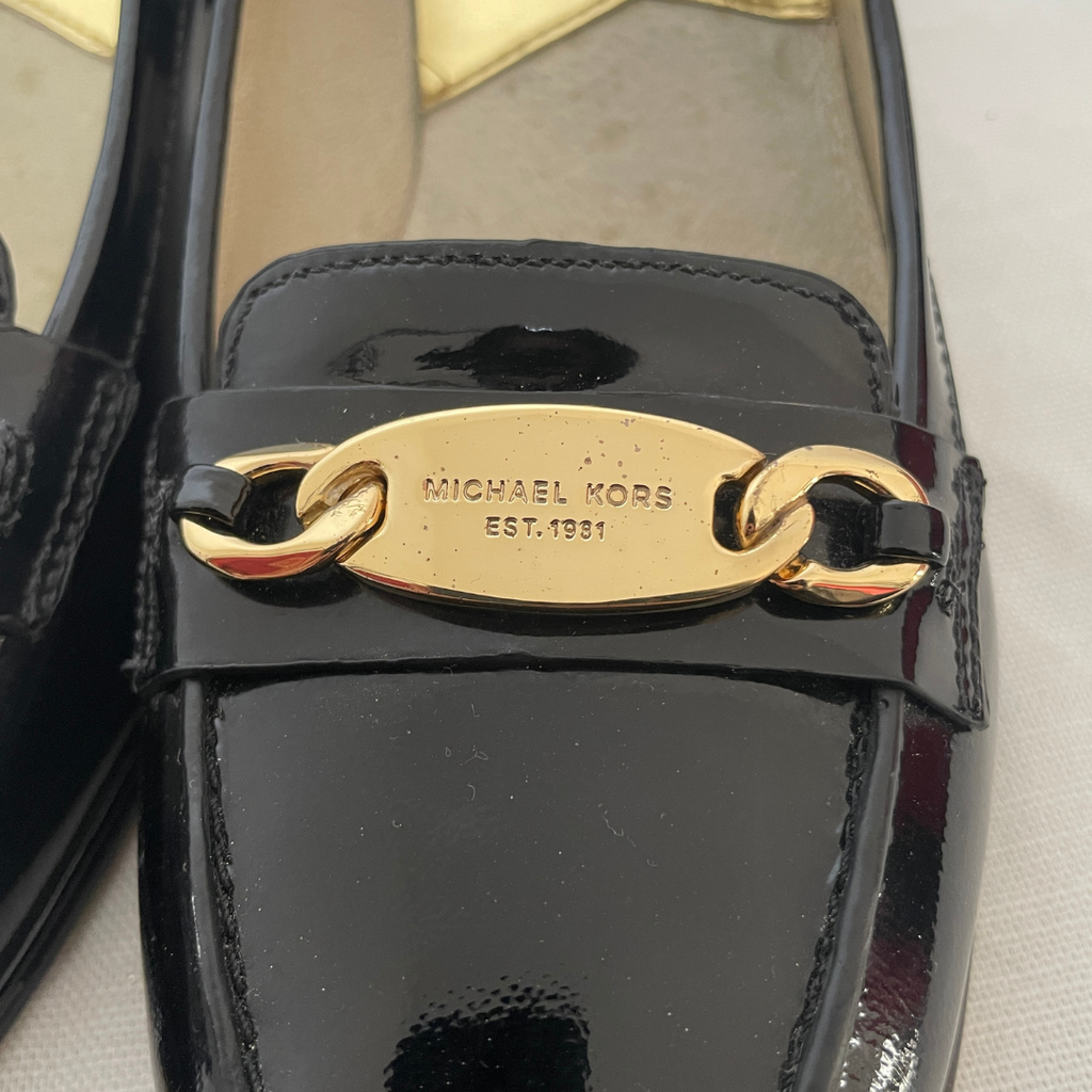 Michael Kors Black Patent Leather 'Lainey' Loafers | Pre Loved | | Secret  Stash