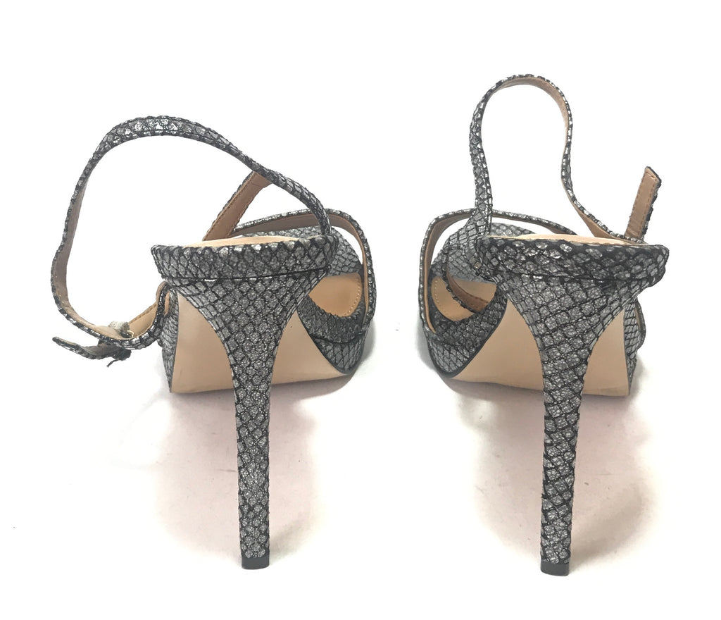 Calvin Klein Metallic Grey Snakeskin Heels | Like New | | Secret Stash