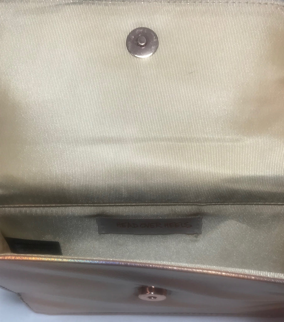 Head Over Heels by Dune Rose Gold Leatherette Clutch | Like New ...