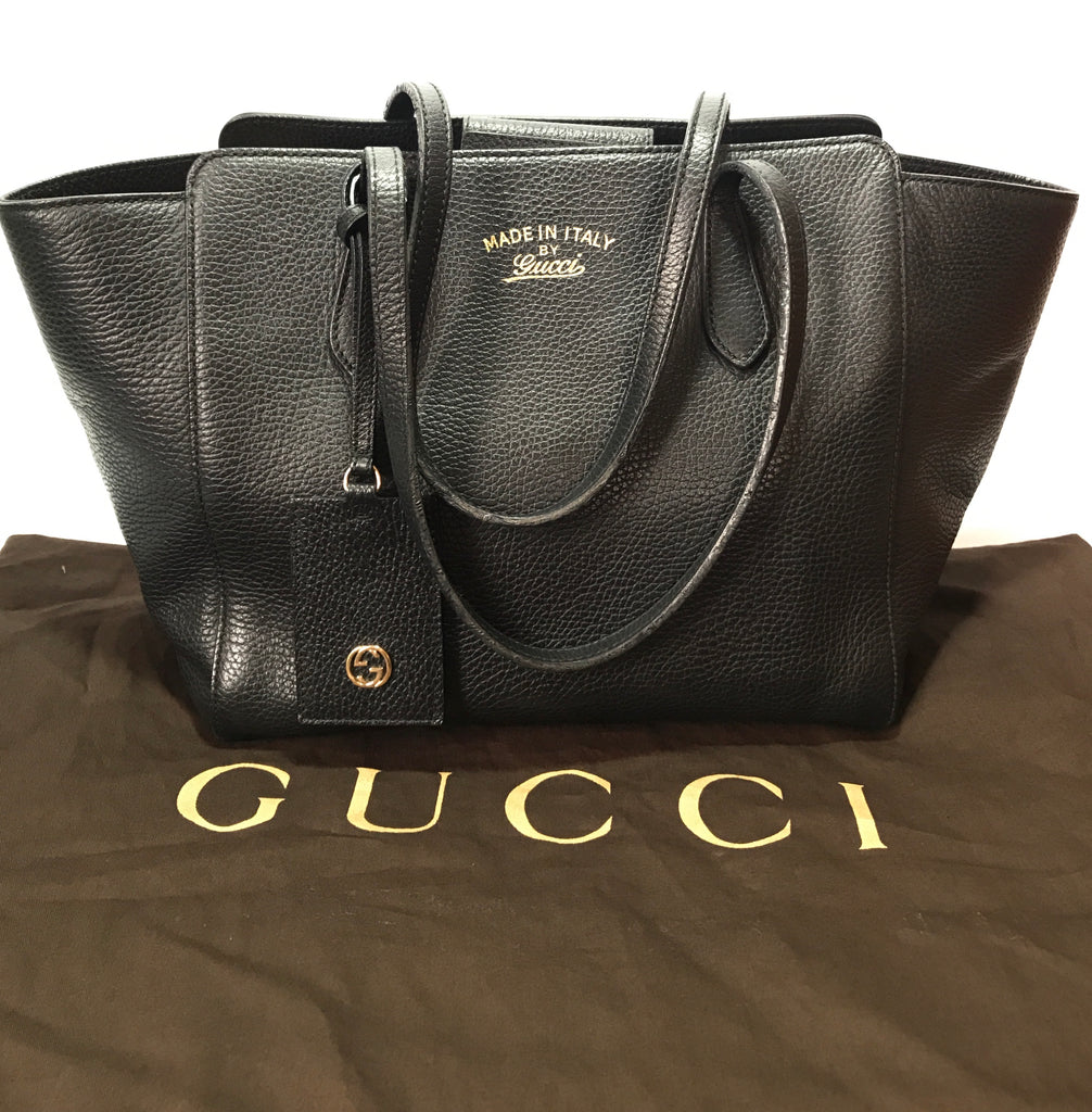 Gucci Black Leather 'Swing' Tote | Pre Loved | | Secret Stash