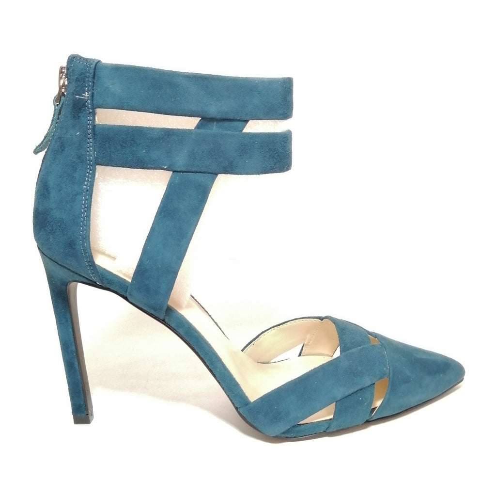 Nine West Teal Blue Suede Heels | Like 