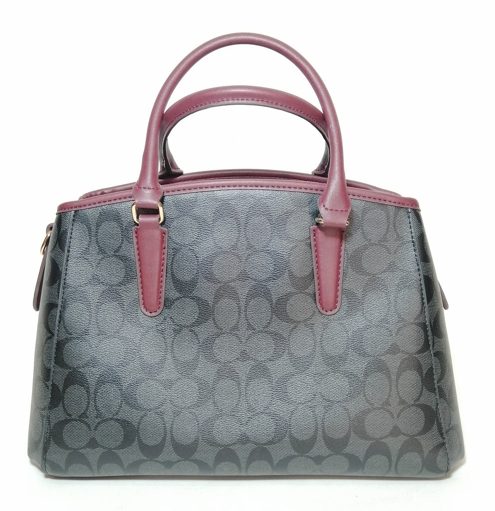 Coach Dark Grey & Maroon Monogram Satchel | Gently Used | | Secret Stash