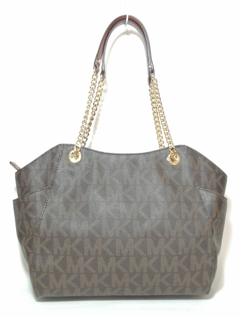 Michael Kors Brown Monogram Chain Shoulder Bag | Gently Used | | Secret ...