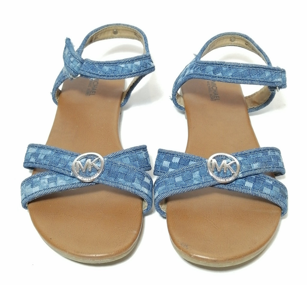 Michael Kors Woven Denim Flat Sandals | Pre Loved | | Secret Stash