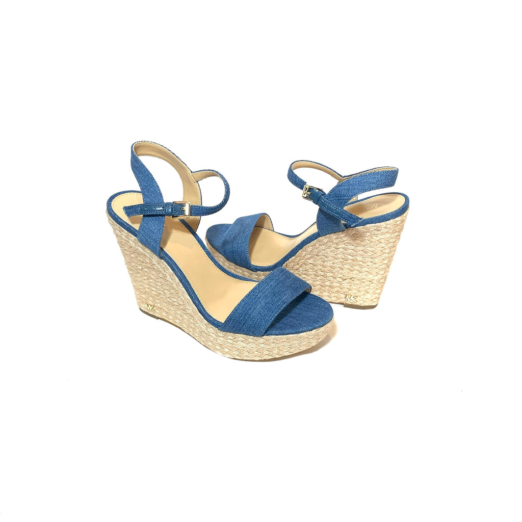 Michael Kors Denim & Jute 'Jill' Wedges | Brand New | | Secret Stash