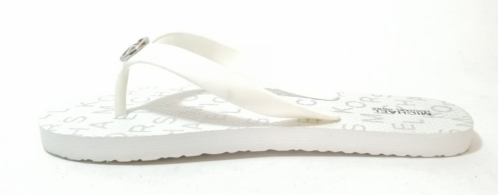 michael kors white flip flops