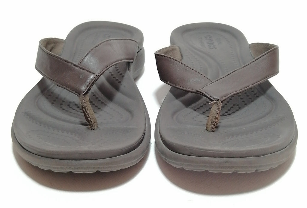 Crocs Brown Flip Flop Sandals | Pre Loved | | Secret Stash