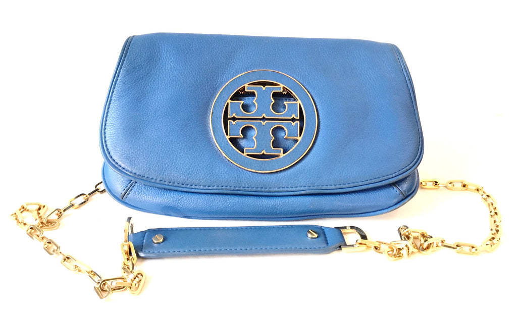 Tory Burch 'REVA' Blue Leather Cross Body Bag | Gently Used | | Secret Stash