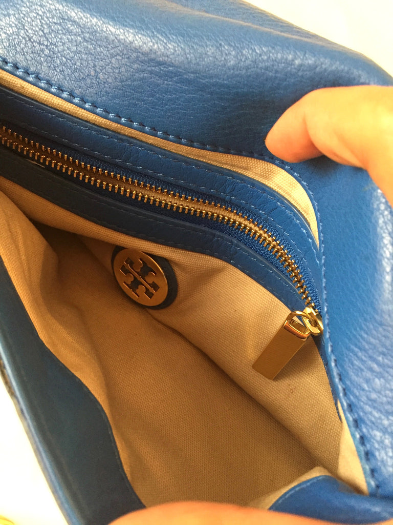 Tory Burch 'REVA' Blue Leather Cross Body Bag | Gently Used | | Secret Stash