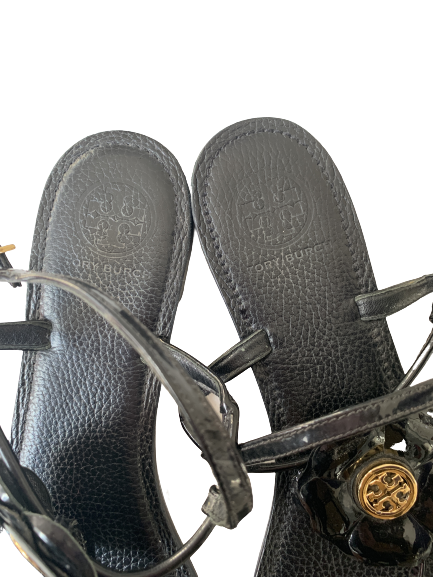 Tory Burch Black 'Shelby' Thong Sandals | Pre Loved | | Secret Stash