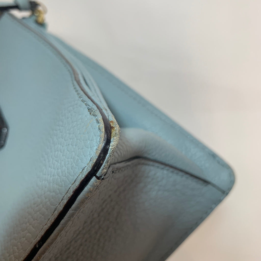 Kate Spade Light Blue Pebbled Leather Satchel | Gently Used | | Secret ...