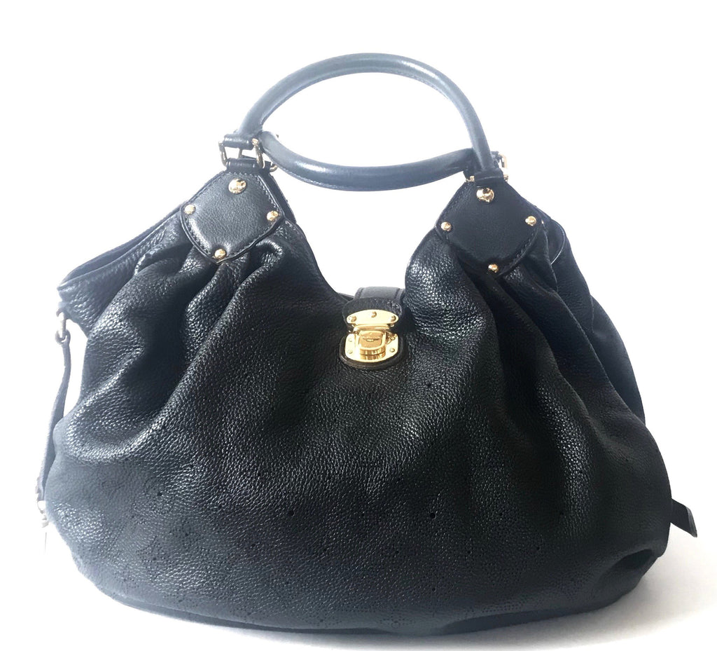 Louis Vuitton Monogram Black Mahina Large Leather Bag | Gently Used | | Secret Stash